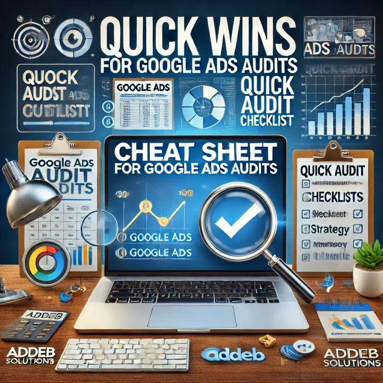 Quick Wins Cheat Sheet for Google Ads Audits